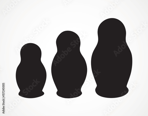 Vector drawing. Nested doll