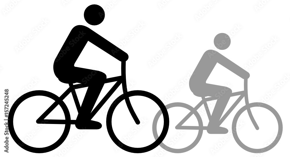 Obraz premium Piktogramm Radfahrer