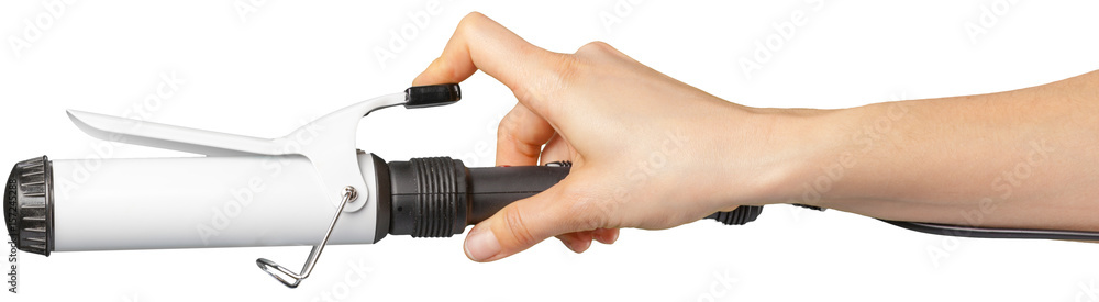 Barber Hand holdinr curling hair Barber Hand holdinr curling hair