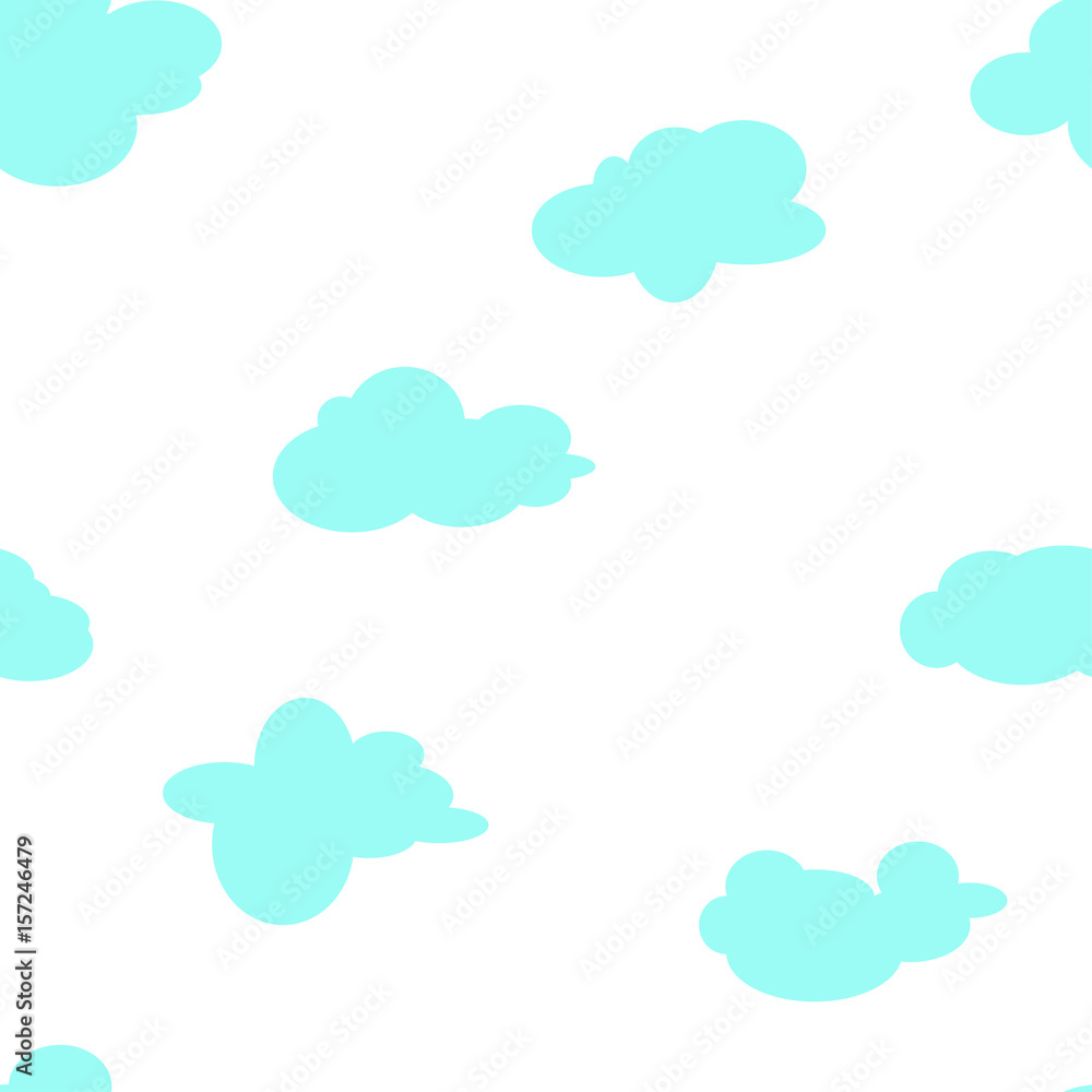 Vector seamless clouds pattern