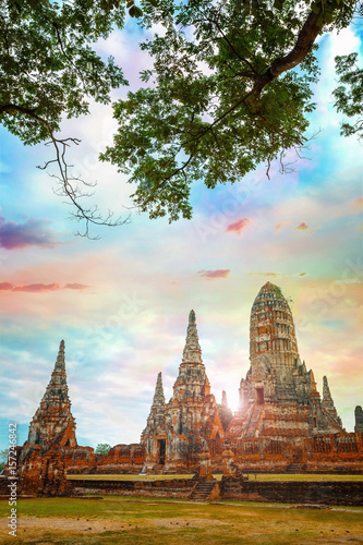 Wat Chaiwatthanaram temple in Ayuthaya Historical Park  a UNESCO world heritage site  Thailand