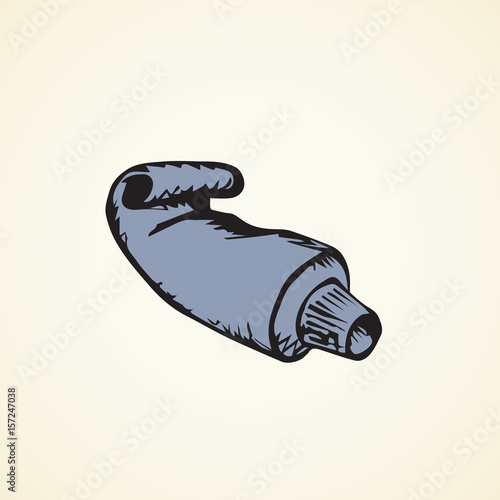 Twisted tube. Vector drawing