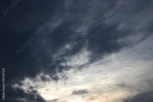 Background of dark clouds before a thunder-storm.