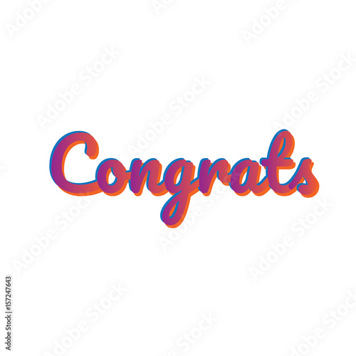 congrats, congratulations vector banner, t-shirt design