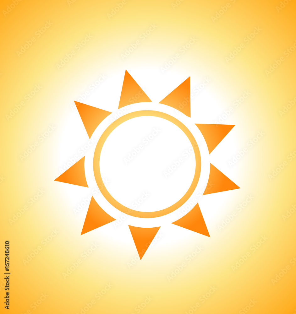 Vector illustration of sunrise sun