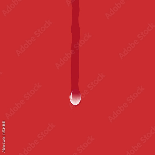 teardrop , weeping on the red sheet, a concept of sadness and suffering. Vector background