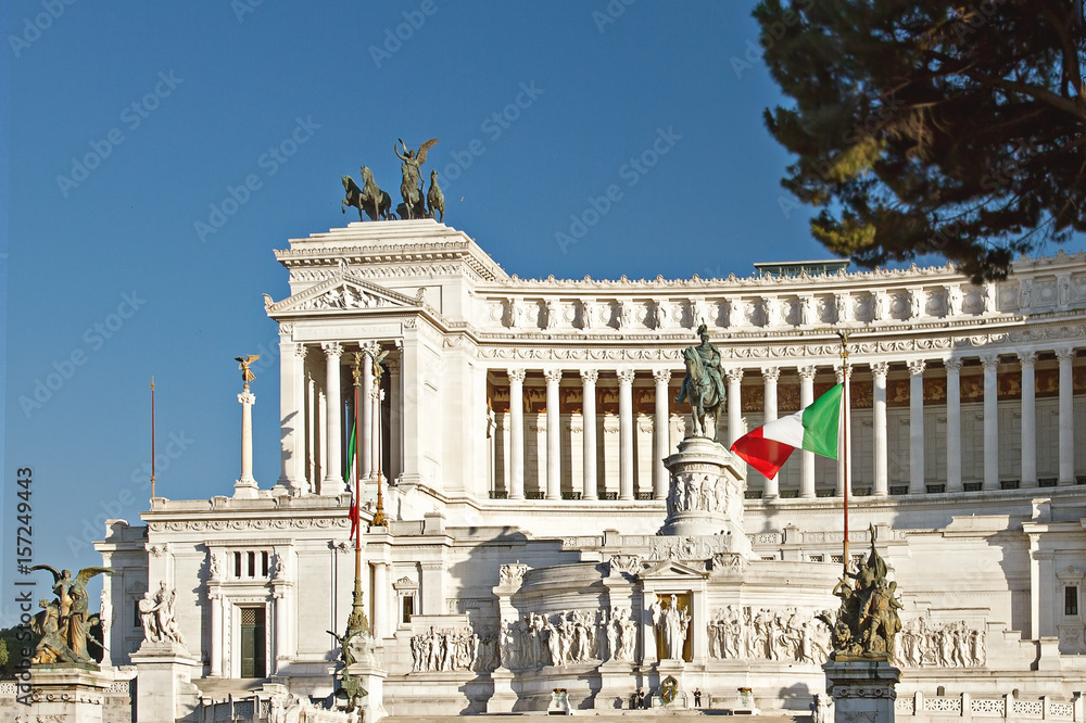 Rome, Capitol. Piazza Venezia on a sunny day