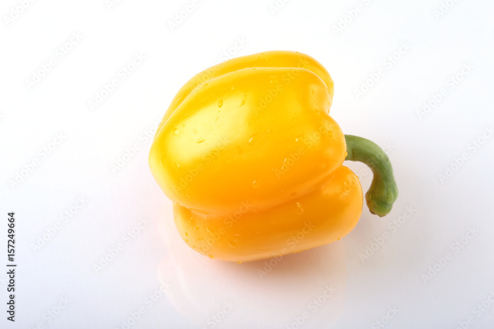 fresh bell pepper isolated on white background. Selective focus. fresh bell pepper isolated on white background. Selective focus.