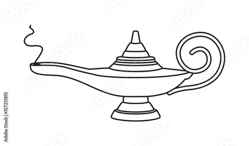 aladdin lamp vector icon