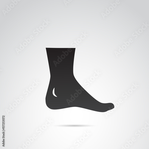 Human foot vector icon.
