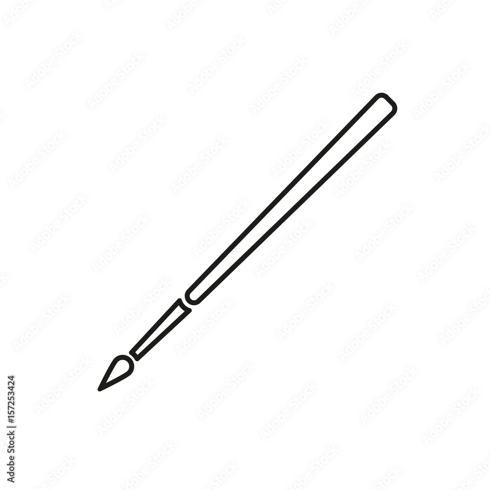 The paint brush icon. Art and draw symbol. Flat Vector illustration The paint brush icon. Art and draw symbol. Flat Vector illustration