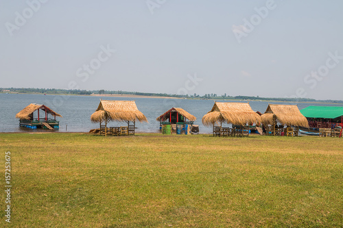 bamboo straw roof hut © Picspanotphoo