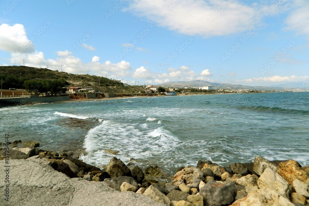View of Mediteranean sea and shore