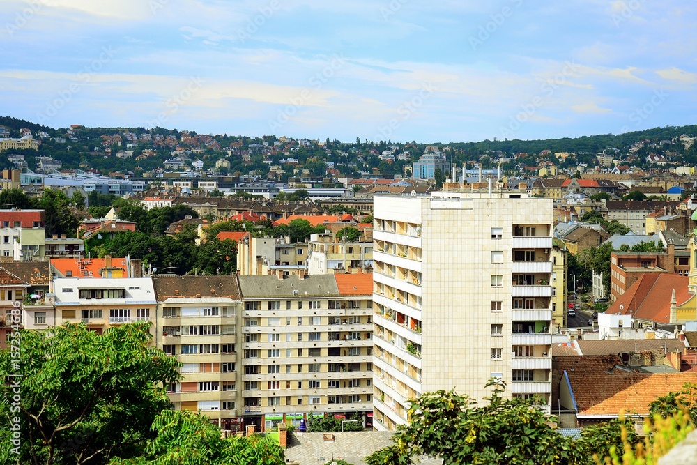 Budapest town Buda side view