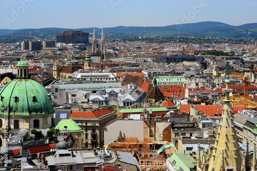 Obraz na płótnie Austrian capital Vienna city view w salonie