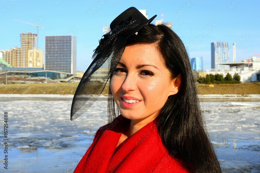 Beautiful girl in the city