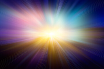 Radial Multicolored Rays