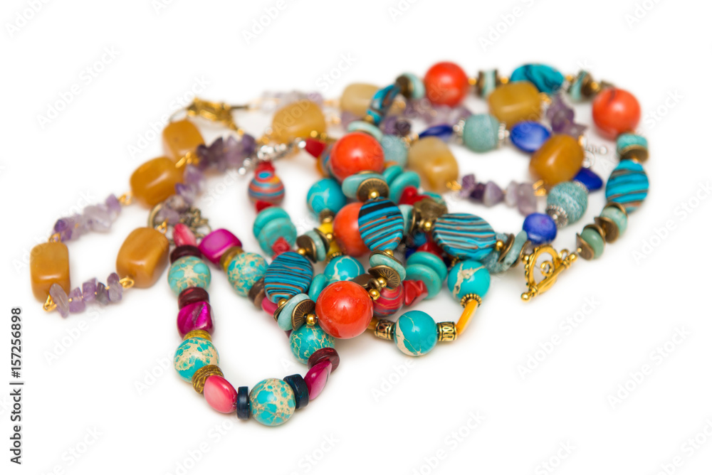 Elegant jewellery isolated on the whtie background Elegant jewellery isolated on the whtie background