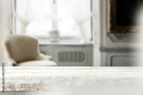 wooden desk space and window place 