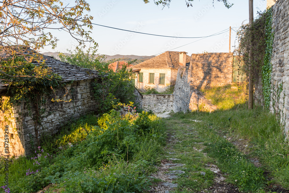 Sunrise on the picturesque village of Vitsa in Zagori area, Northern Greece Sunrise on the picturesque village of Vitsa in Zagori area, Northern Greece