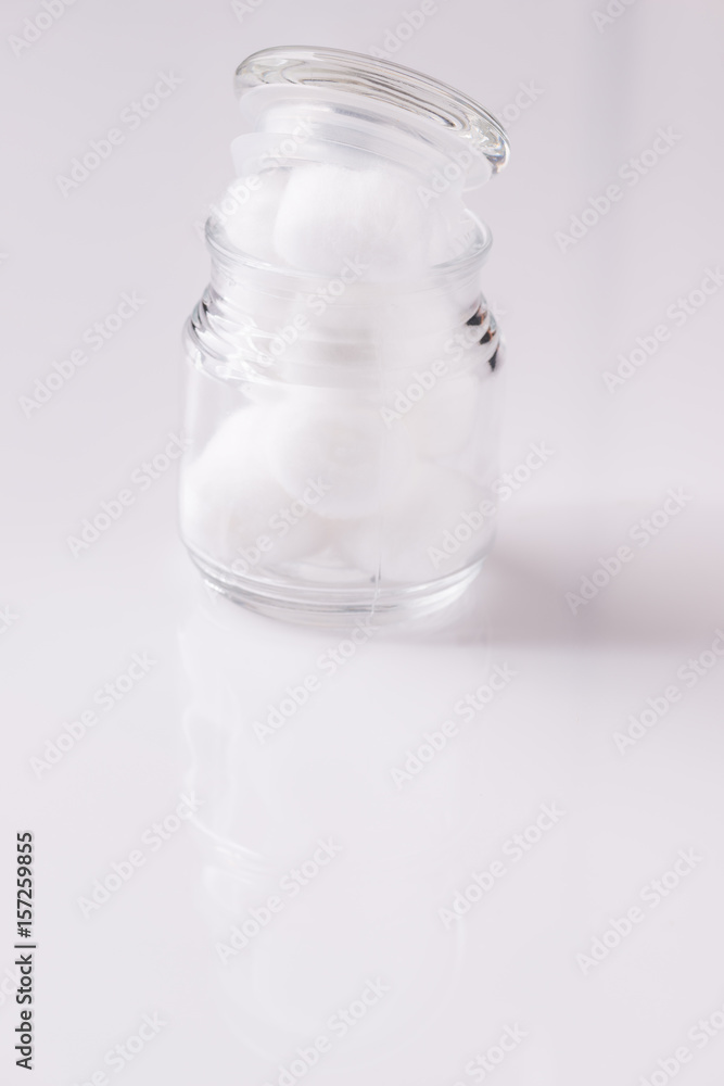 Cotton wool on white background Cotton wool on white background