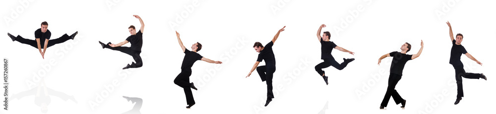 Dancer isolated on the white background Dancer isolated on the white background