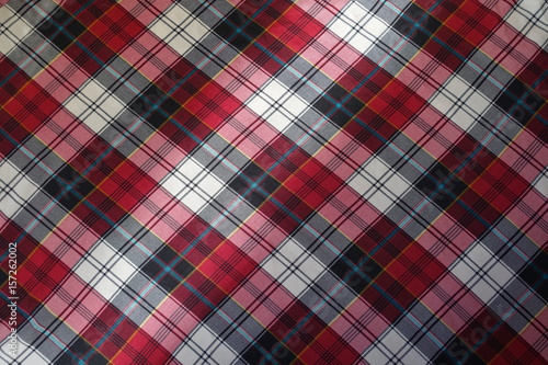 checkered multi colored viscose cloth from above
