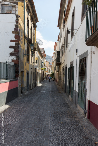 Santa Maria Street in Funchal town on Madeira Island. Portugal
