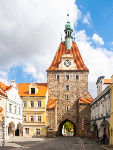 Gothic Lower Gate in Domazlice, Czech Republic.