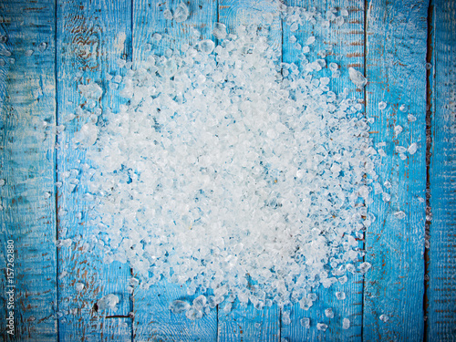 Crushed ice cubes on vintag...