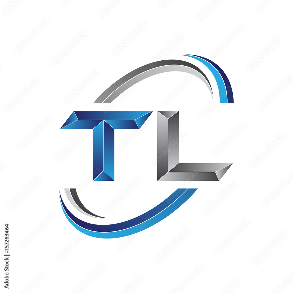 Simple initial letter logo modern swoosh TL Simple initial letter logo modern swoosh TL
