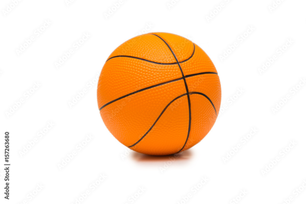 Toy basketball isolated on white background