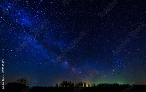 Starry sky and milky way.