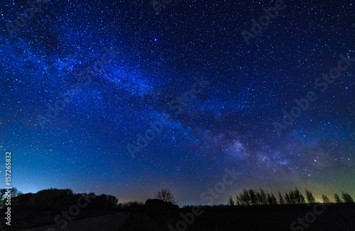 Starry sky and milky way. © VASILEVS