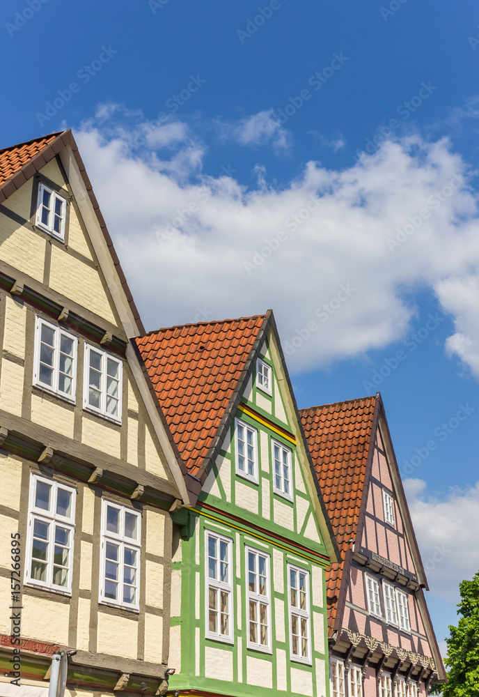 Colorful houses in the historic center of Celle