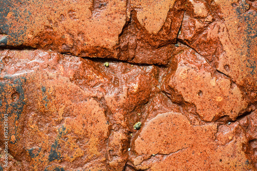 aged orange clay brick grunge texture with cracks