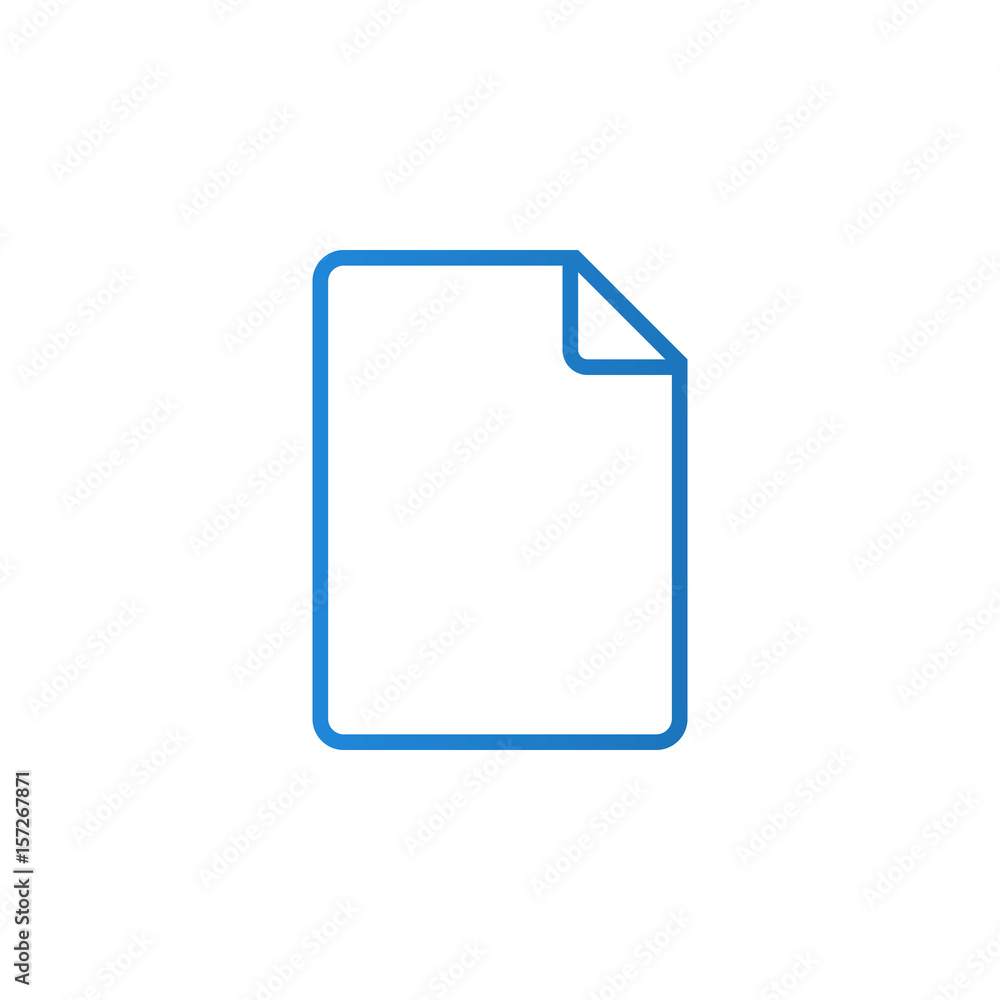 File line icon, blank document outline vector logo illustration, linear pictogram isolated on white File line icon, blank document outline vector logo illustration, linear pictogram isolated on white