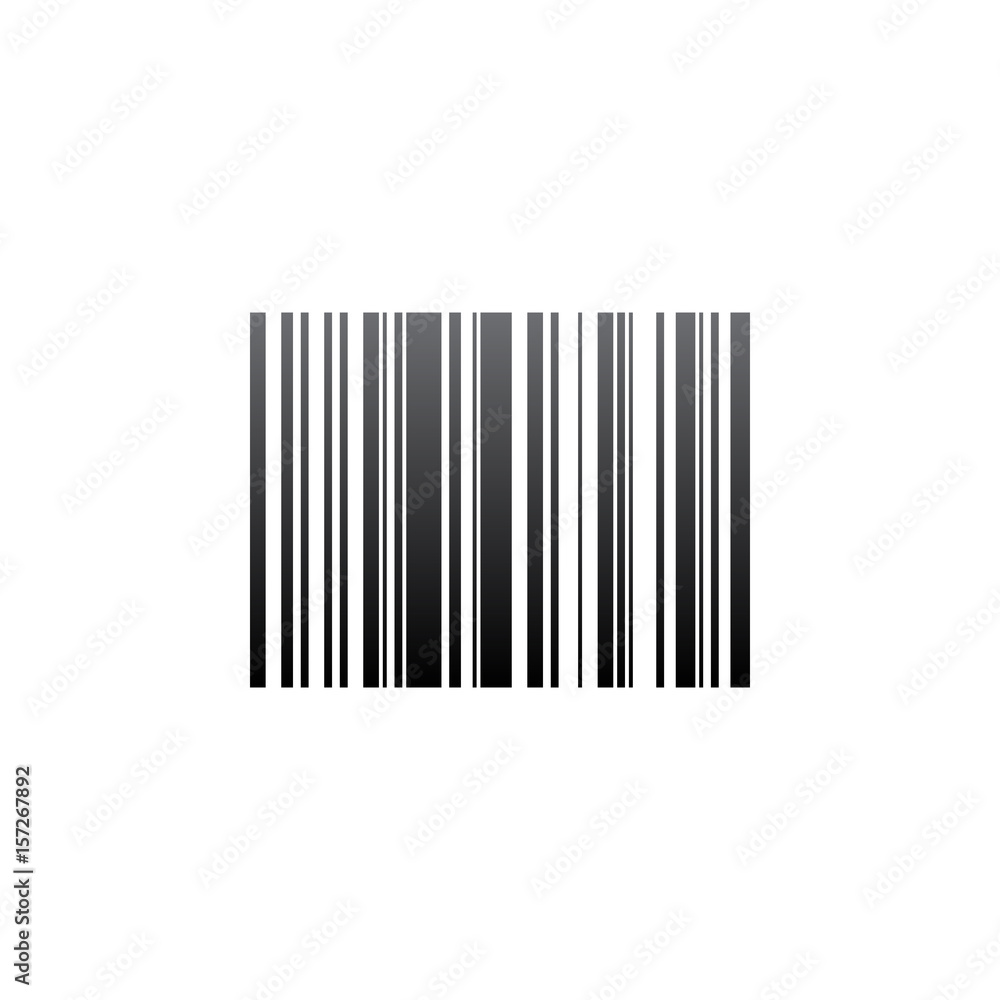 Barcode icon vector, solid logo illustration, pictogram isolated on white