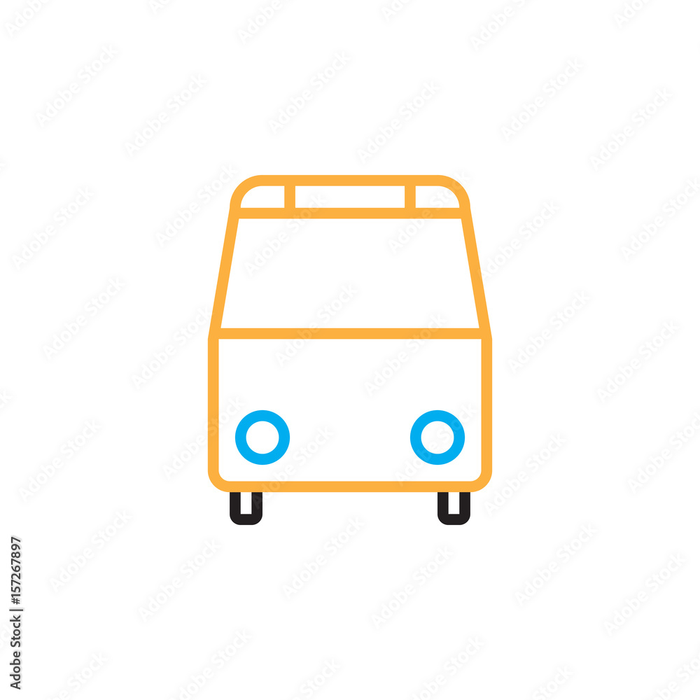 Bus line icon, outline vector logo illustration, linear pictogram isolated on white Bus line icon, outline vector logo illustration, linear pictogram isolated on white