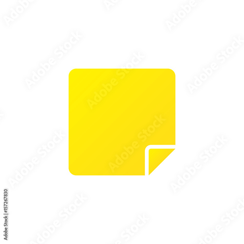 Sticky note icon vector, solid logo illustration, colorful pictogram isolated on white