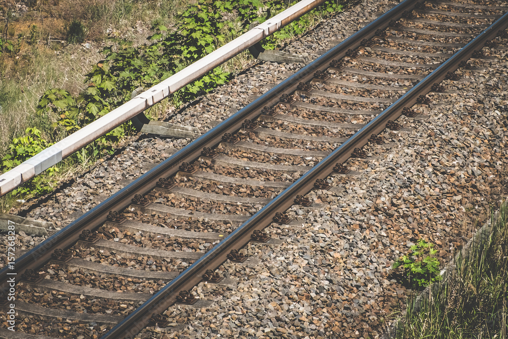 Obraz premium single rail, railroad railway