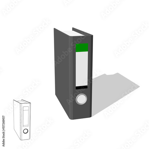 File folder.Isolated on whi...