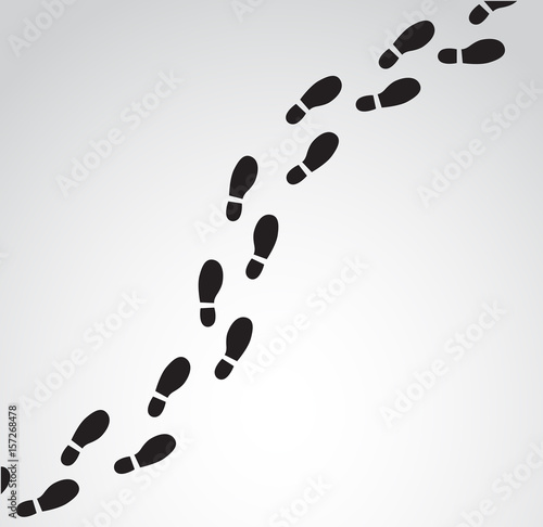 Shoe print vector art.