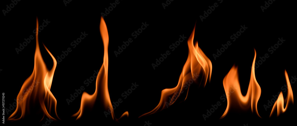 set of fire flames set of fire flames