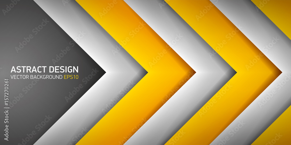 Abstract volume background, yellow and gray stripes, cover for project presentation, vector design Abstract volume background, yellow and gray stripes, cover for project presentation, vector design