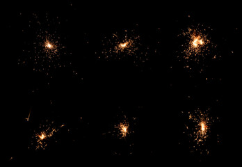 sparks on black