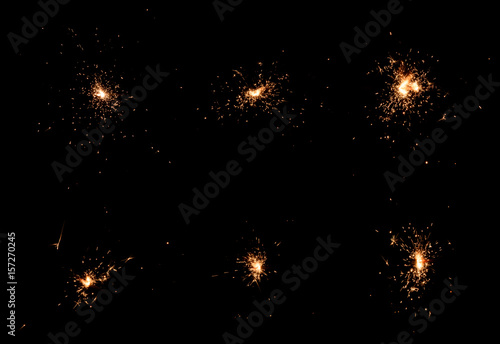 Tableau sur toile sparks on black