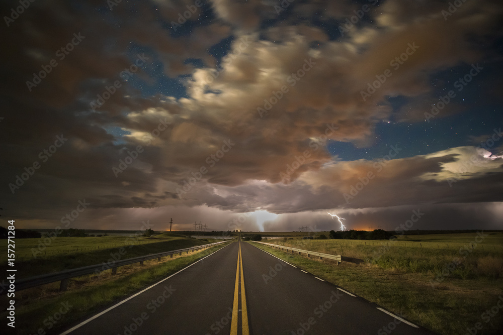 Night Pampas landscape, Argentina Night Pampas landscape, Argentina