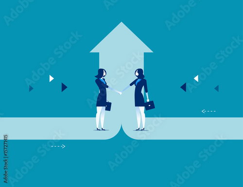 Business deal. Concept business success vector illustration.