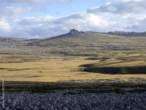 The inhospitable landscape of Stanley Island  Falkland Islands - Malvinas
